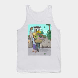 Flower Seller Street Hawker Hanoi Vietnam Tank Top